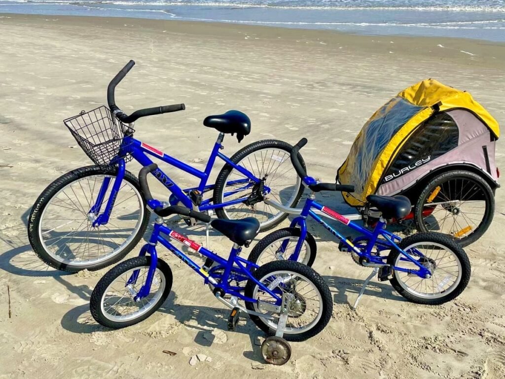 Family bike rental equipment from SurfScooter