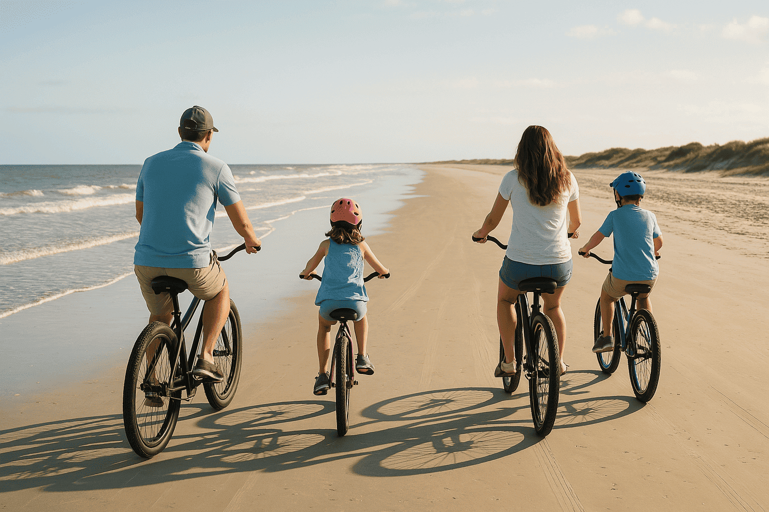 Family bike rental equipment from SurfScooter